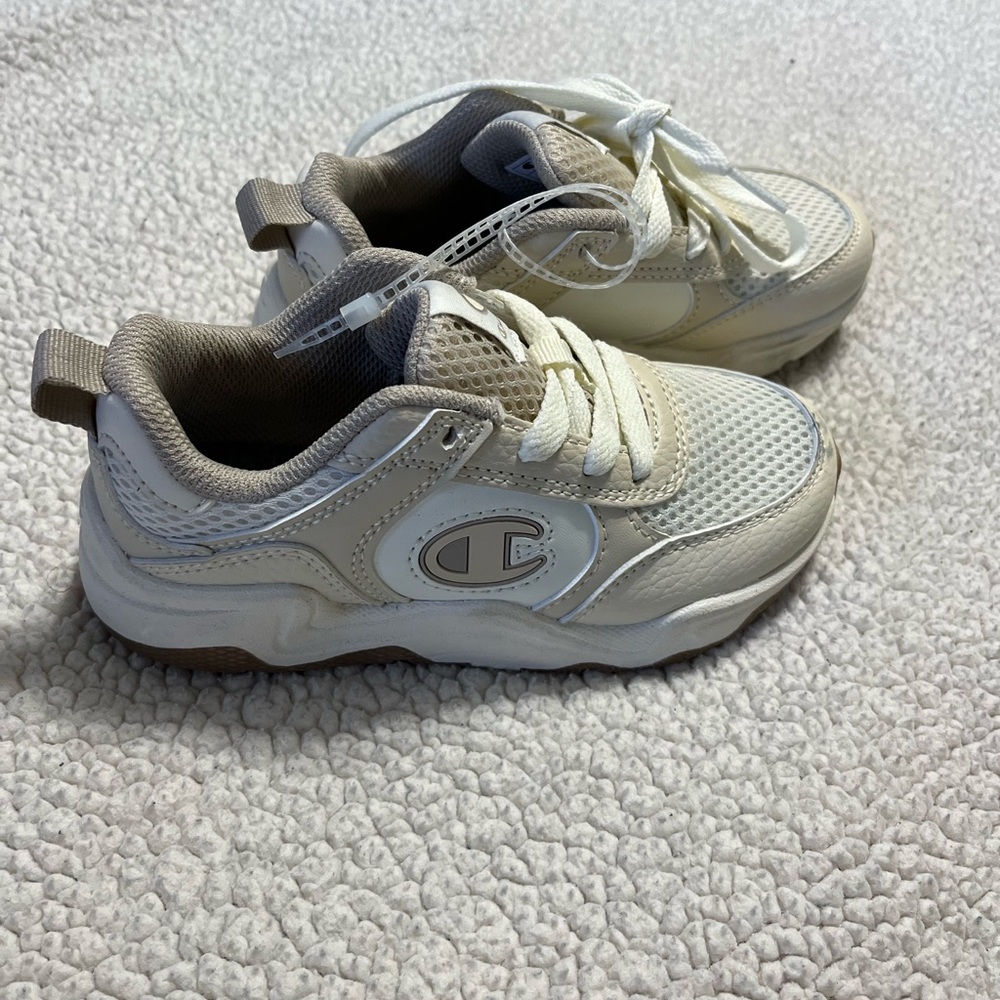 New WOT Champion Kids' White and Tan Sneakers size 10T